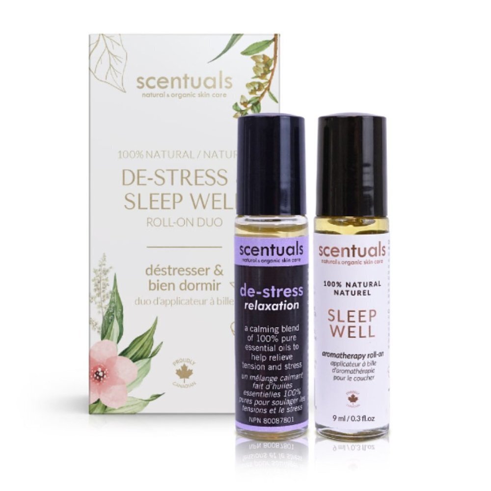 Scentuals NWT De-Stress and Sleep Well Roll-On Duo
